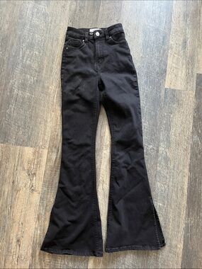refuge Black High-Rise Flare Jeans